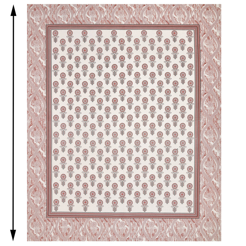 Ananya Floral Printed Cotton Bedsheet (Pink) - 144 TC media 5