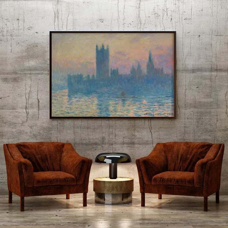 The Houses Of Parliament Sunset By Claude Monet - Black Frame media 4