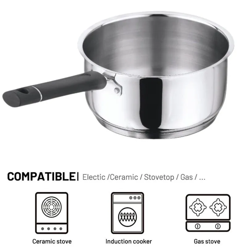Vinod Auren Stainless Steel Sauce Pan - 1500 mL media 5