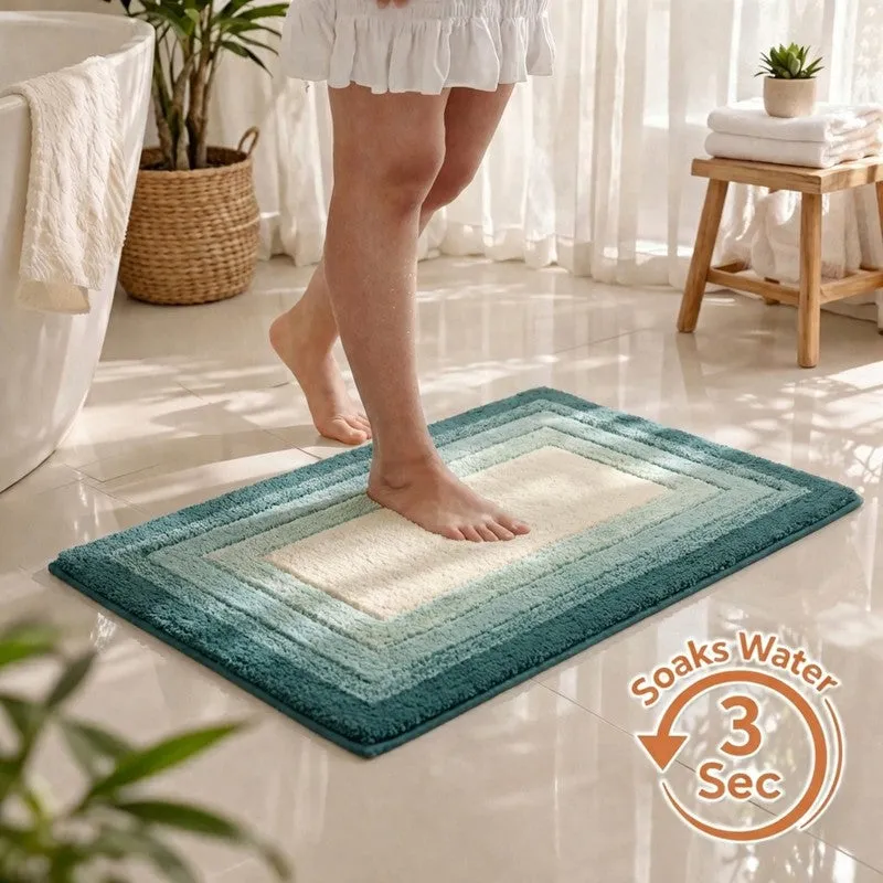 Dryora Cotton Bath Mat - Green media 1