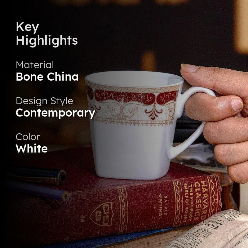 Sonaki Theara Trove Ethnic Bone China Tea Cup (180 mL Each) - Set Of Six media 2