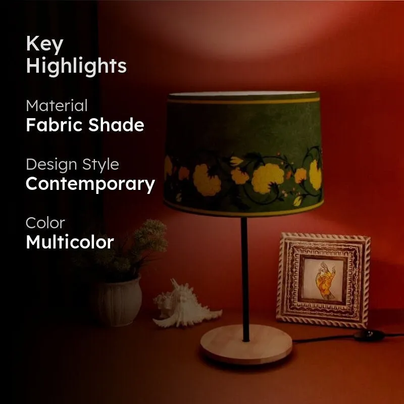 Mesto Flora Handpainted Fabric Table Lamp - Multicolor media 2