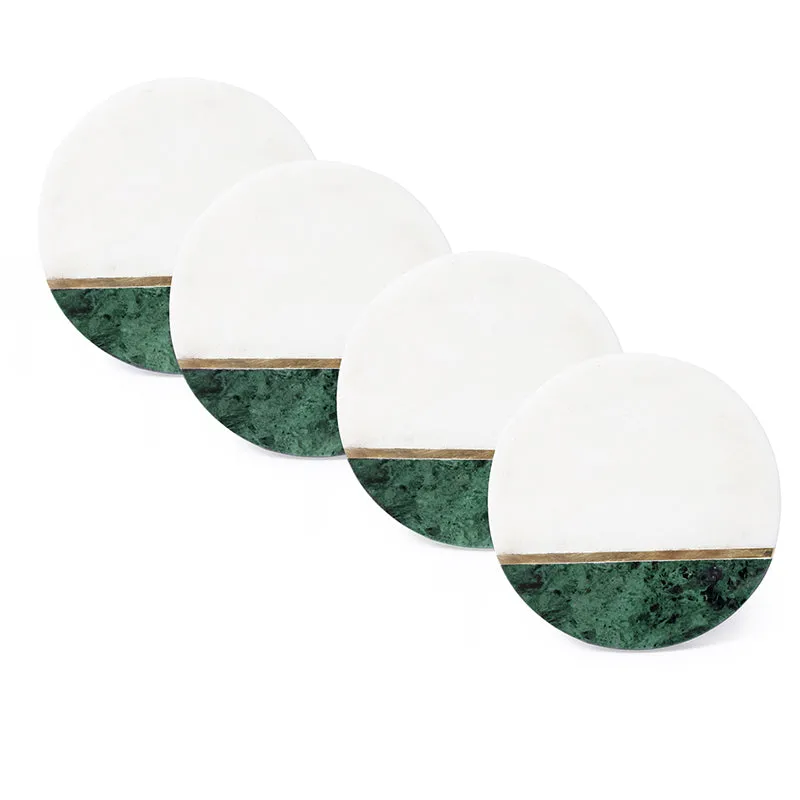 Tesoro Marble Coaster (Green) - Set Of Four media 3