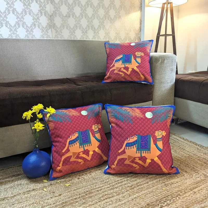 Camel Enclave Cushion Cover - Set Of Three media 1