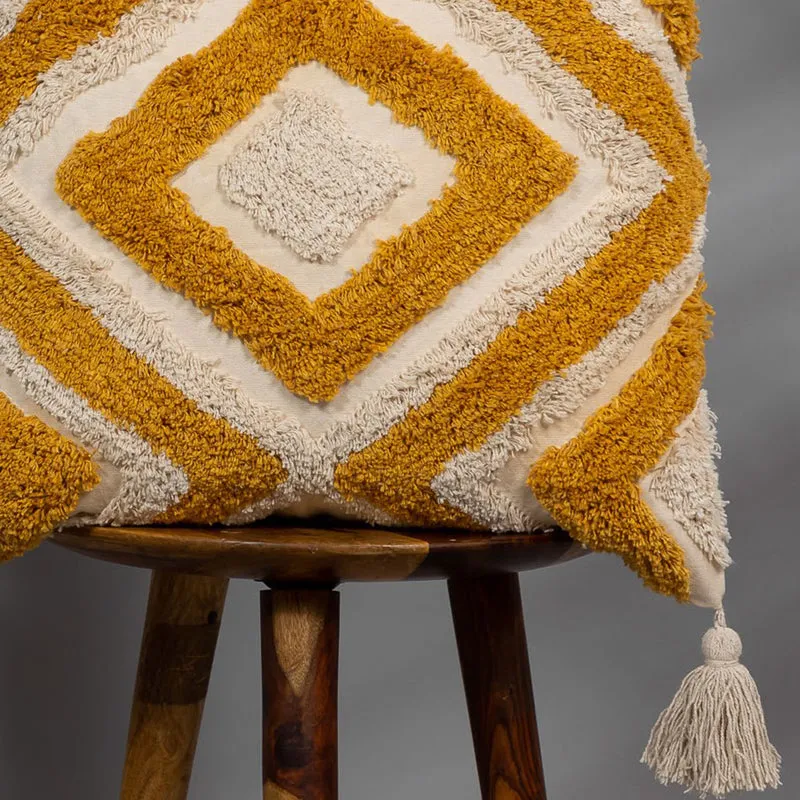 Tess Line Tufted Cushion Cover - Yellow media 3