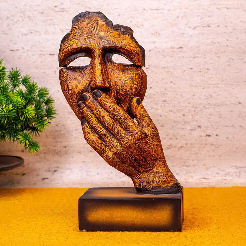 Human Emotions Resin Showpiece - Gold media 1