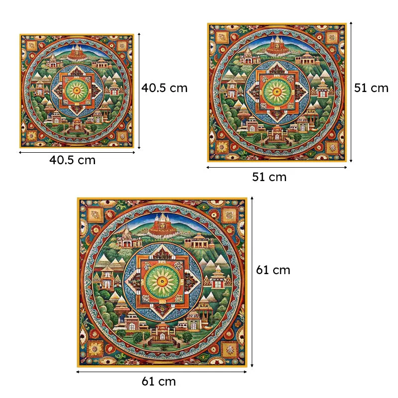 Mandala Mahals Canvas Wall Painting With Frame media 7