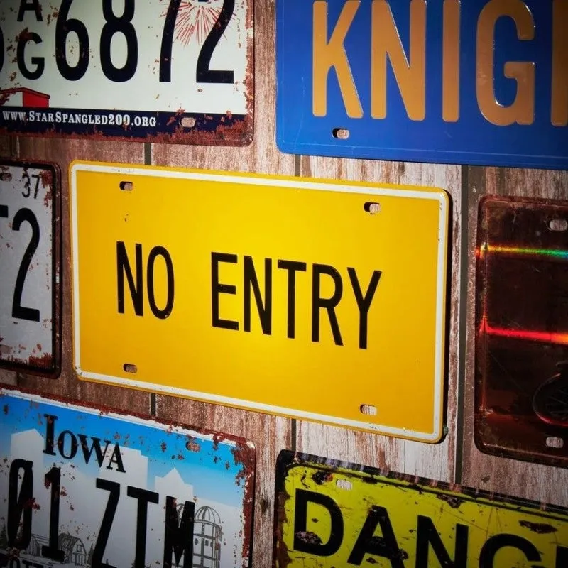 No Entry Metal Wall Accent media 1