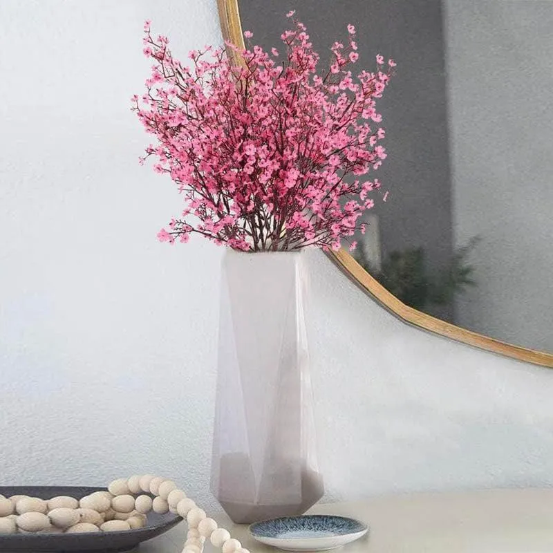 Faux Gypsophila Floral Stick (Pink) - Set Of Four media 1
