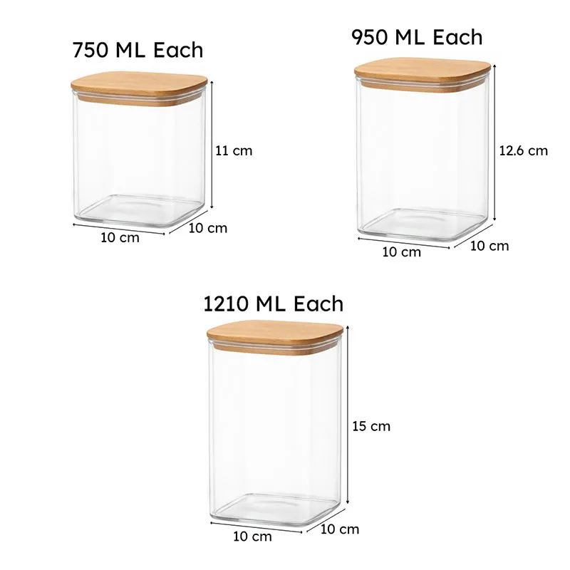Aura Glass Jar With Wooden Lid - Set Of Two media 5