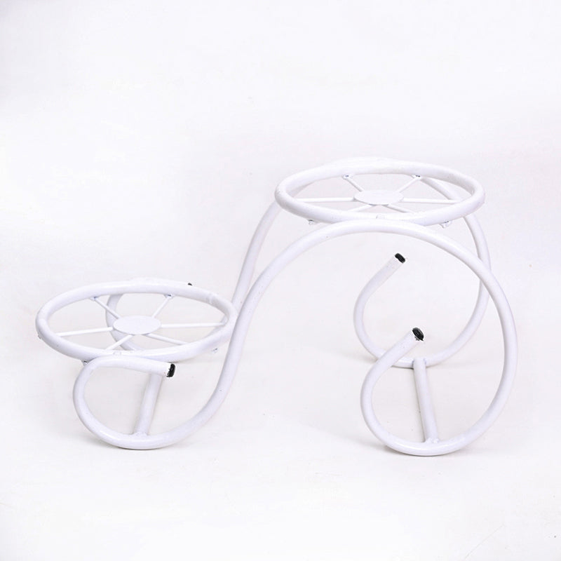 Sylva Sway Two Tier Metal Plant Stand (White) - Set Of Two media 5