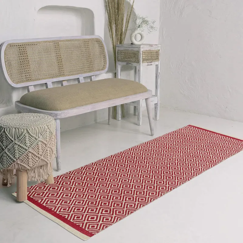 Earthica Cotton Runner Rug - Red media 3