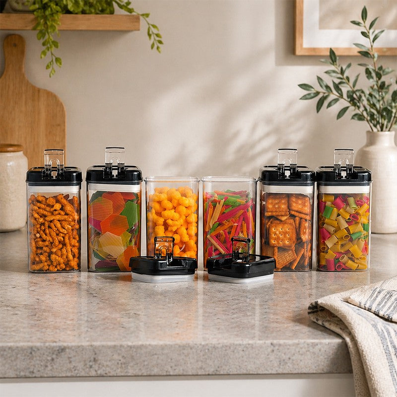 Snaplock Food Sphere Air Tight Container (White/1000 mL Each) - Set of Six