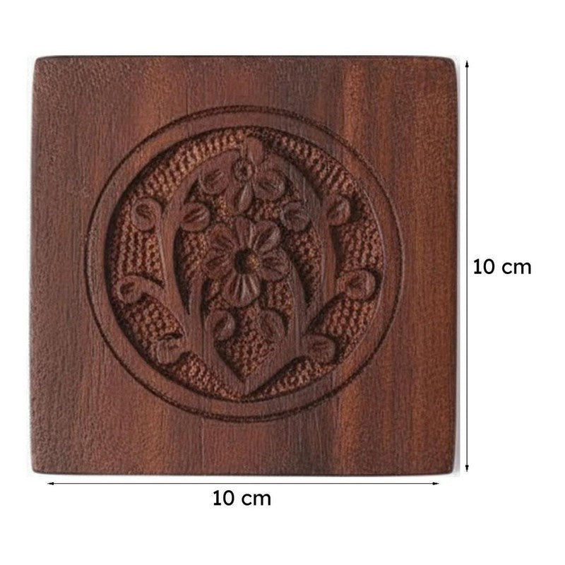 Rocking Chair Carved Coaster - Set Of Six media 8