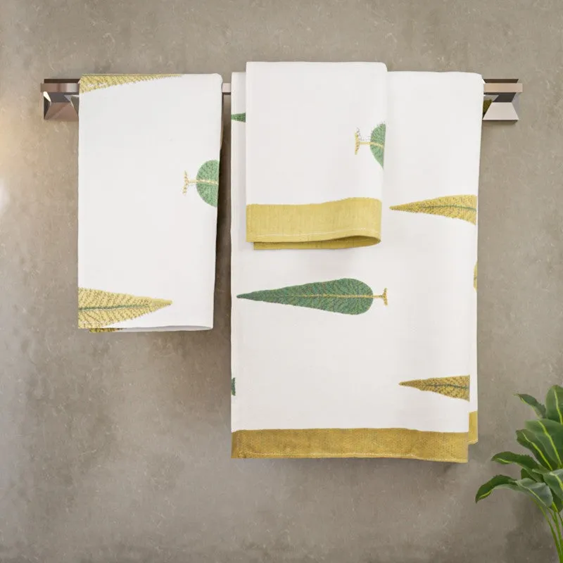 Palm Whisper Cotton Towels (Brown) - Three Piece Set media 3