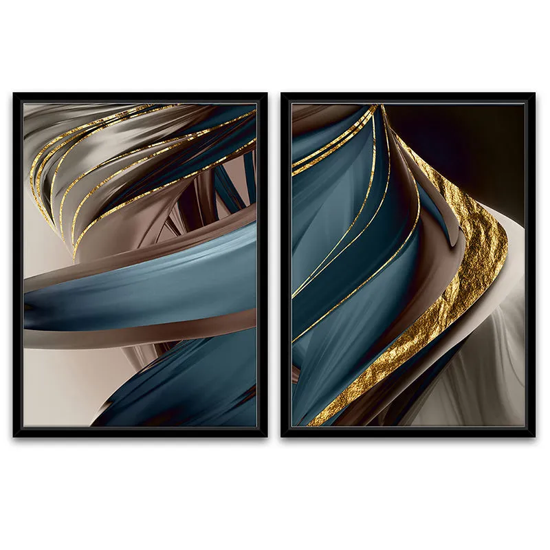 Abstract Swirls Wall Art - Set Of Two media 3