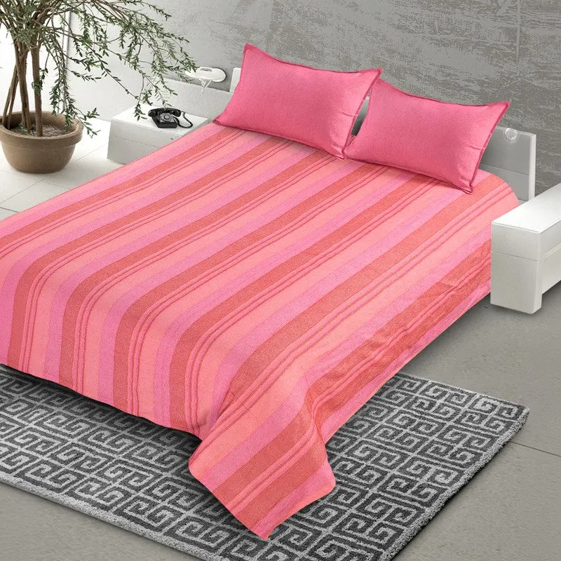 Parallel Peace Cotton Bedsheet (Pink) - 220 TC media 4