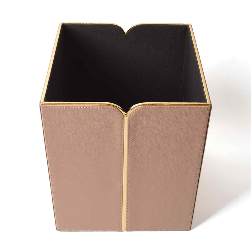 Ceastra Faux Leather Dust Bin - Beige media 4