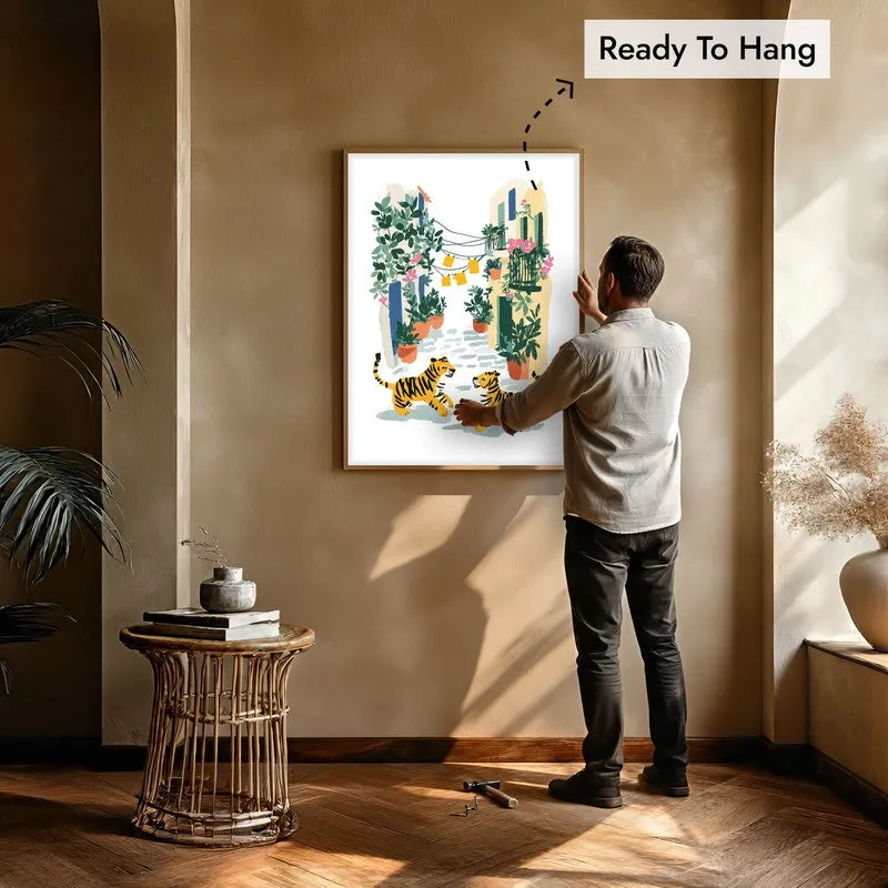 Citrivale Canvas Wall Painting With Brown Frame media 8