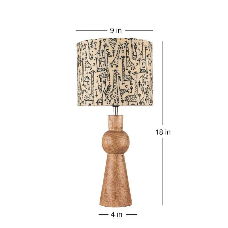 Tall Tales Skirt Stand Fabric Table Lamp - Beige,Brown media 5