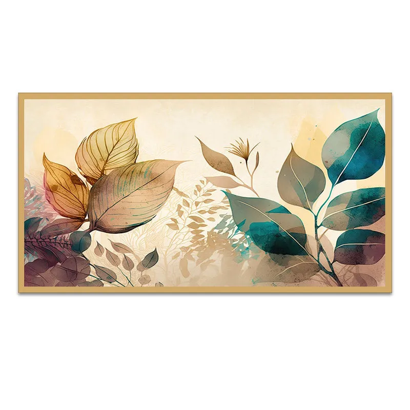 Midria Leaf Wall Painting With Frame media 5