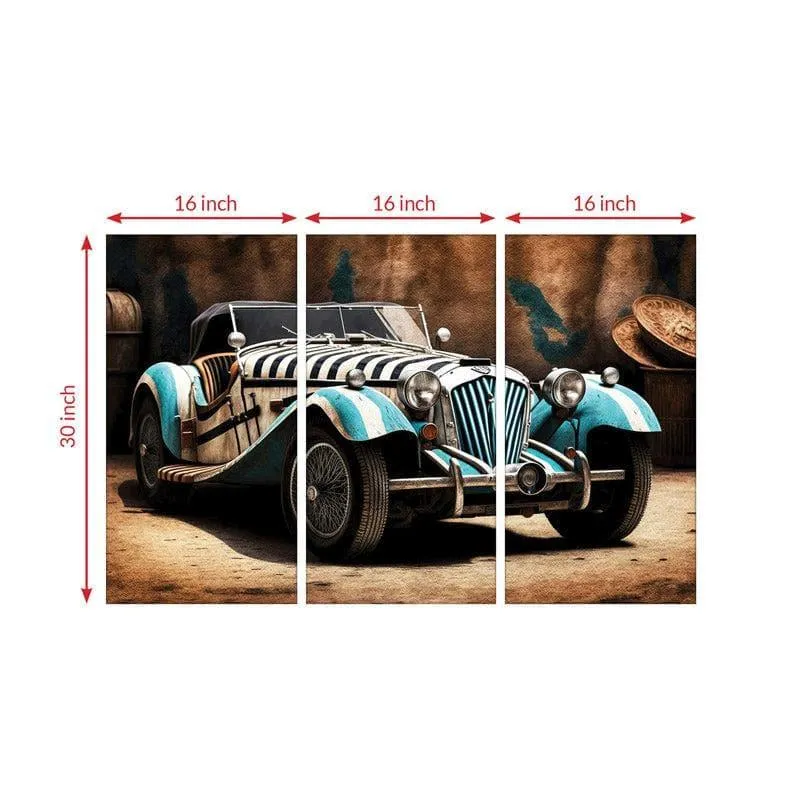 Auto Odyssey Canvas Wall Art - Set Of Three media 6