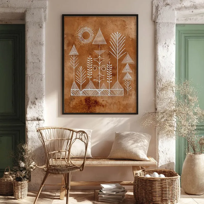 Tribalin Canvas Wall Painting With Black Frame media 7