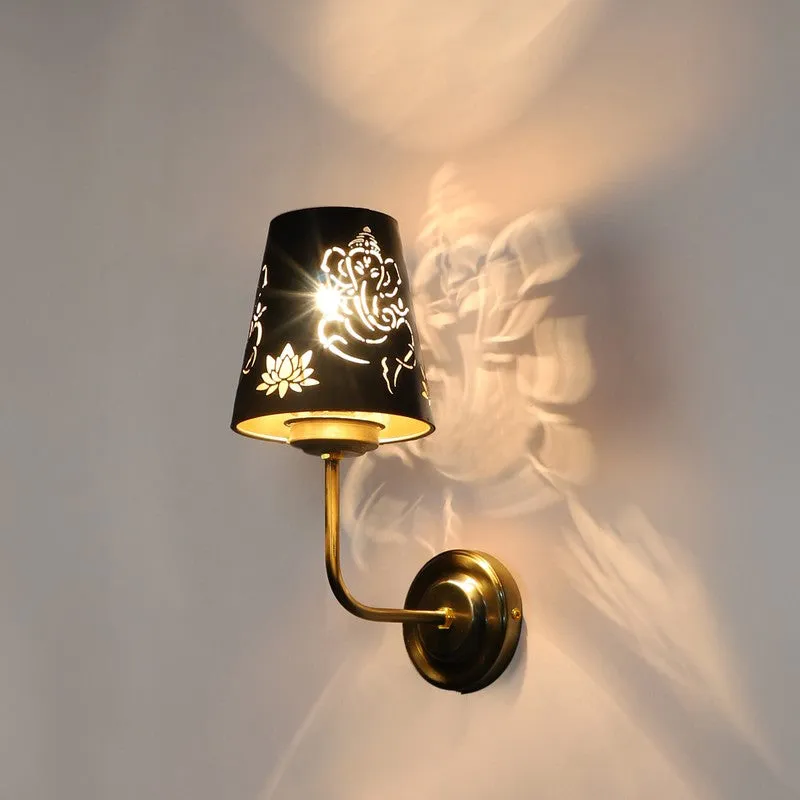 AuraCut Ganesha Metal Wall Lamp media 6
