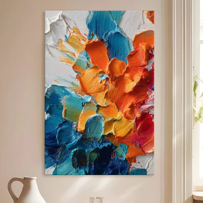 Vivid Bloom Abstract Canvas Wall Art media 4