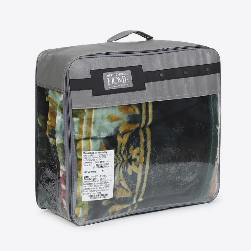 Monte Carlo Mystic Bloom Blanket (Green) - 947 GSM media 7