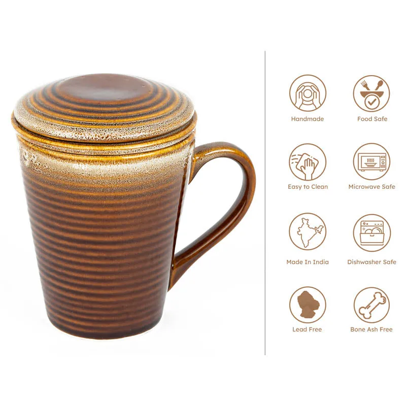 Vriksha Ceramic Mug With Infuser - 250 ML media 7