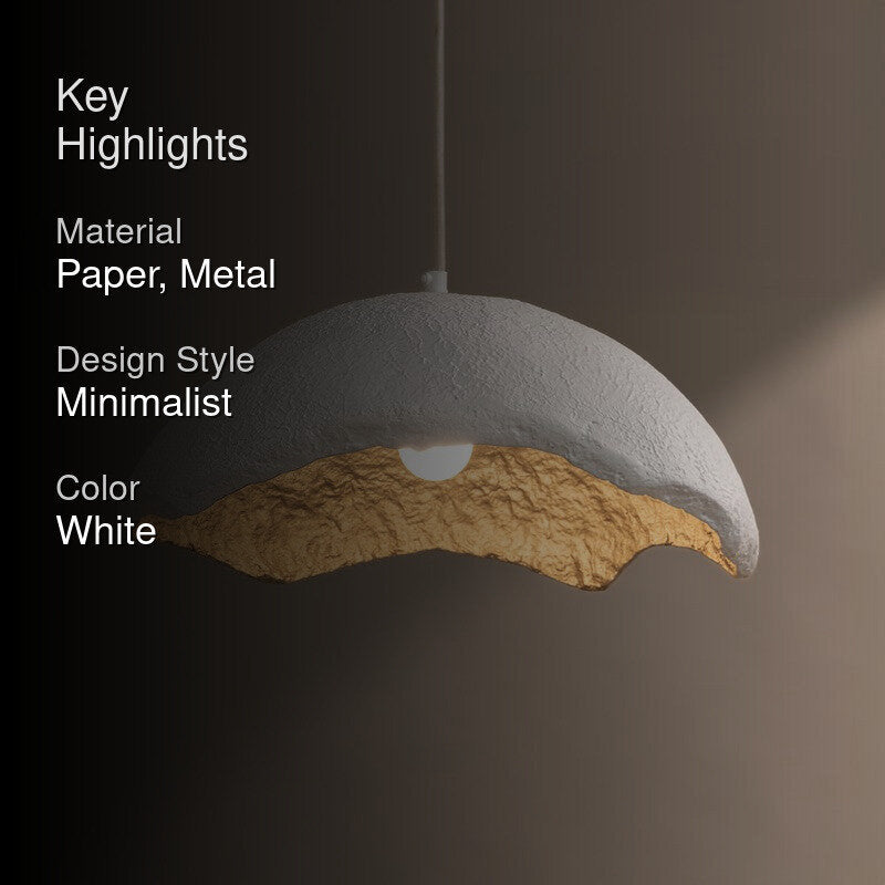 Fig Living Terra Mache Ceiling Lamp - White image 2