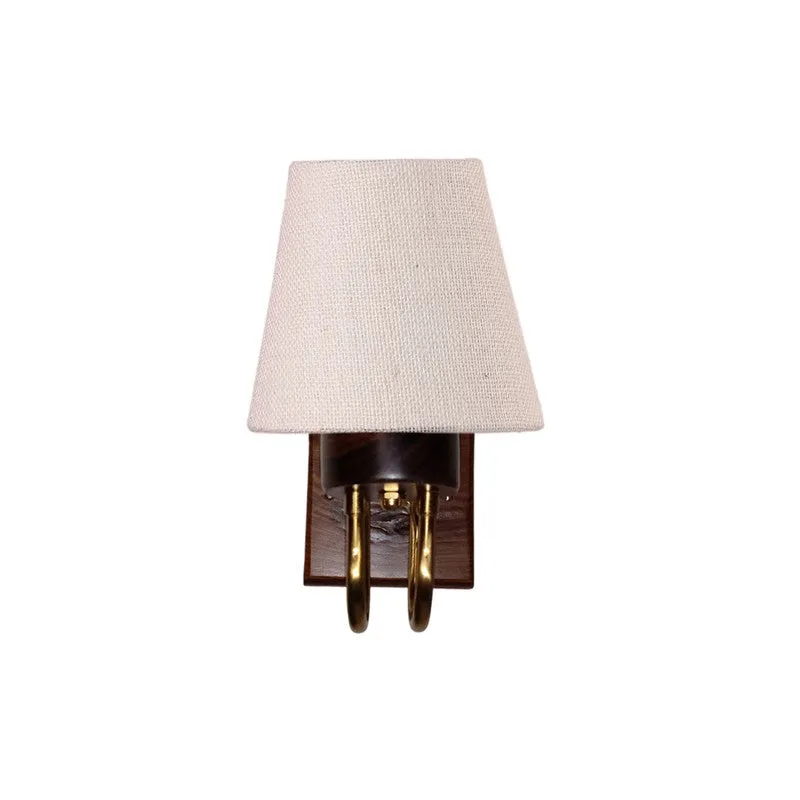 Gilded Arch Decorative Jute Wall Lamp - Off White media 3