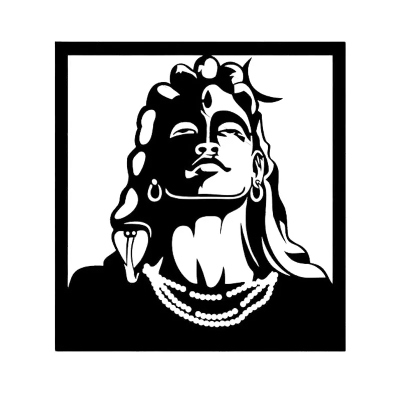 Adiyogi Silhouette Iron Wall Accent media 4