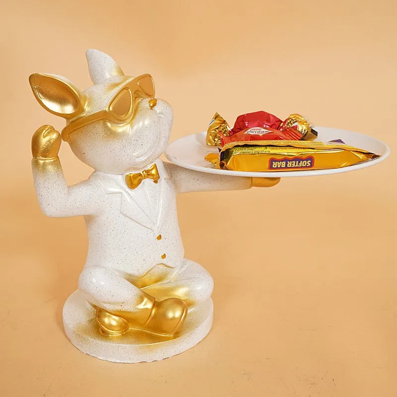 Elegant White & Gold Swan Showpiece media 6