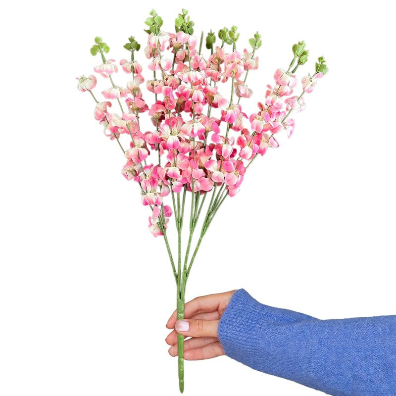 Faux Cherry Blossom Polyester Artificial Flower Stem image 7