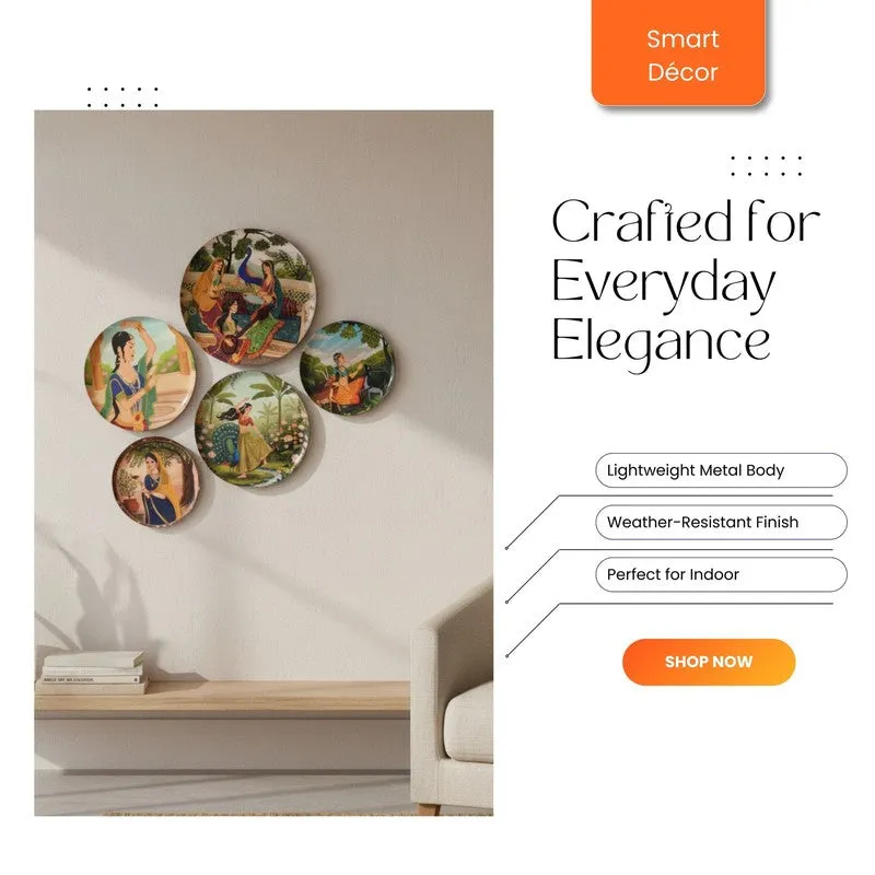 Royal Jharokha Wall Plates - Set of Five media 6