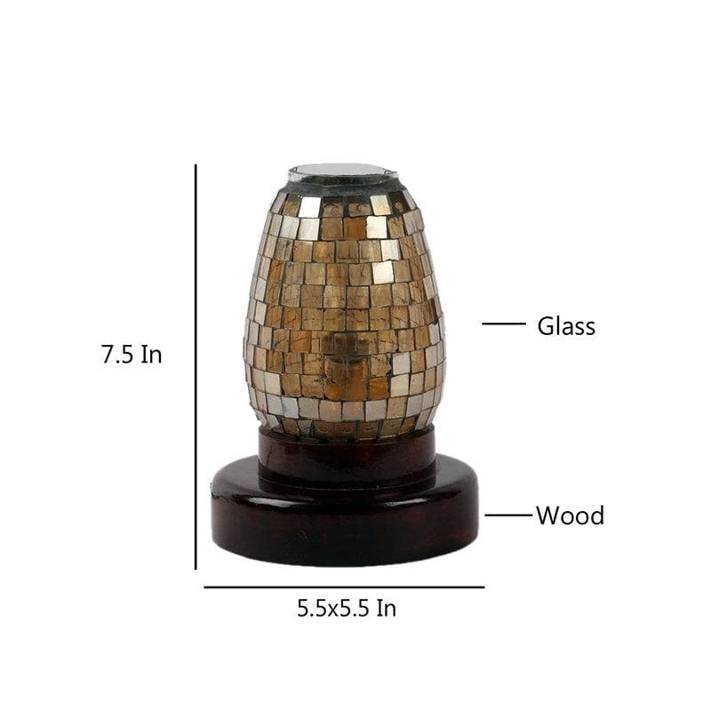 Disco Bell Glass Table Lamp - Black,Silver media 7