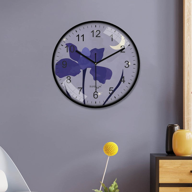 Twilight Round Analog Wall Clock - Purple