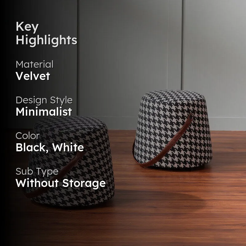 Quiet Comfort Pouffe (Black & White) - Set Of Two media 2