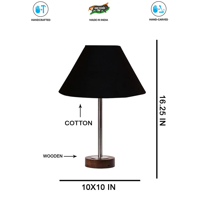 Cotin II Rodin Wooden Table Lamp - Black,Silver,Brown media 7