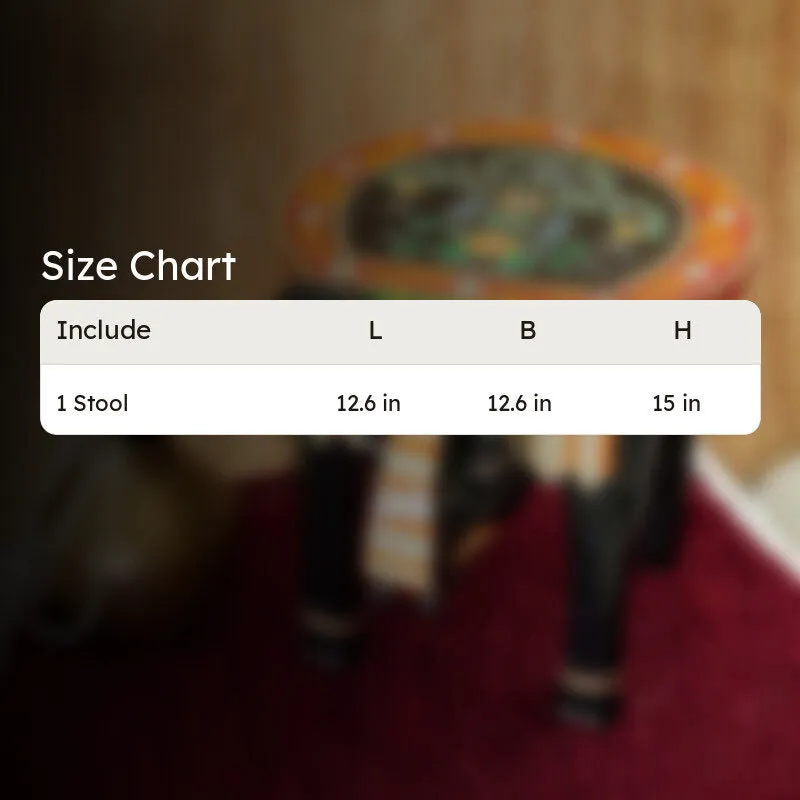 Virex Color Art Mango Wood Stool media 6