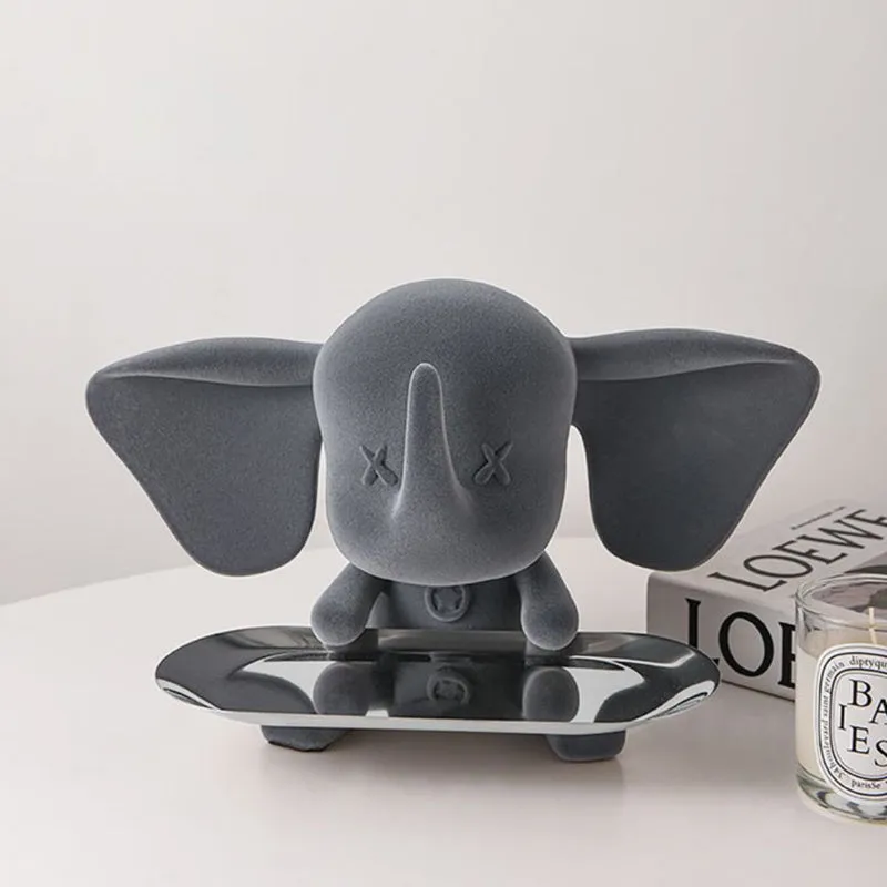Elephant Tray Showpiece - Grey media 1