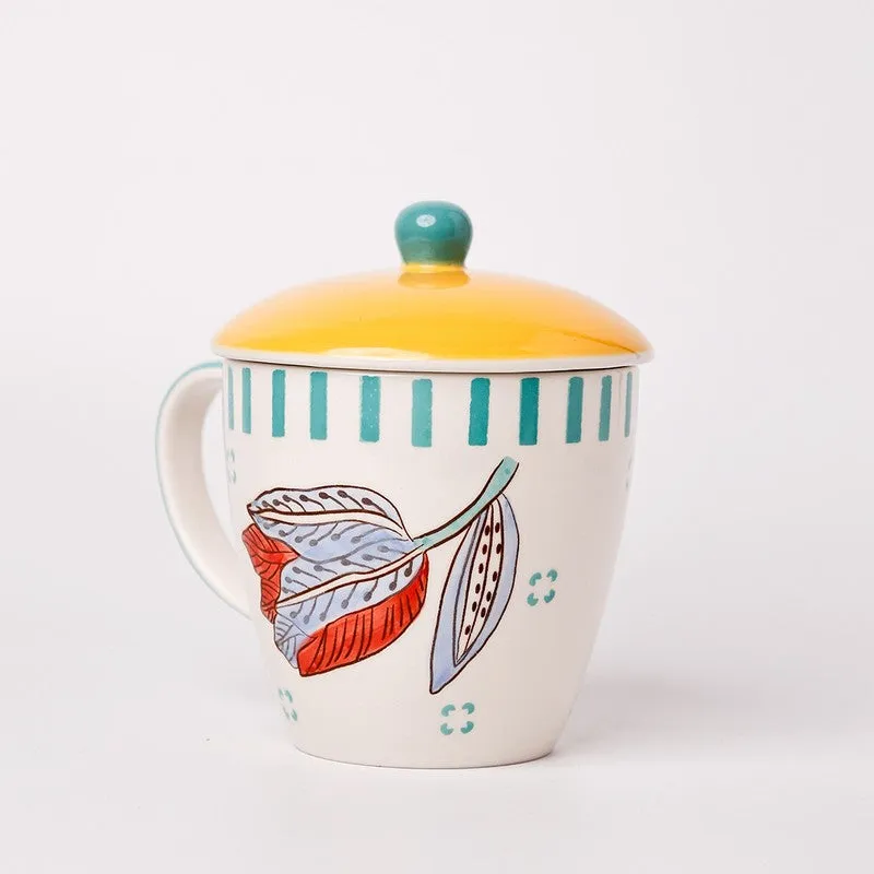 Stripe Handpainted Ceramic Coffee Mug (385 mL) - 7