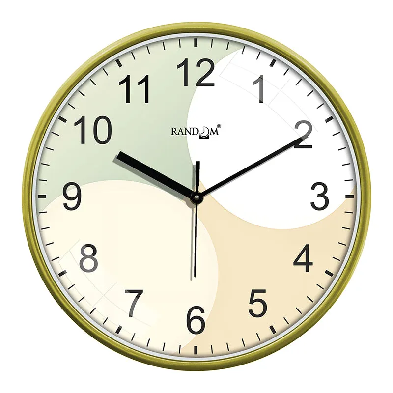 Earthy Pastels Plastic Analog Wall Clock media 5