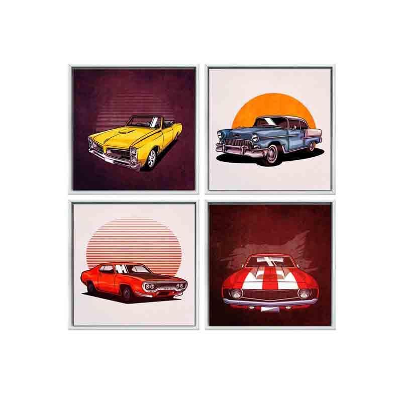 Mustang Poly Canvas Wall Art - Set of Four media 4