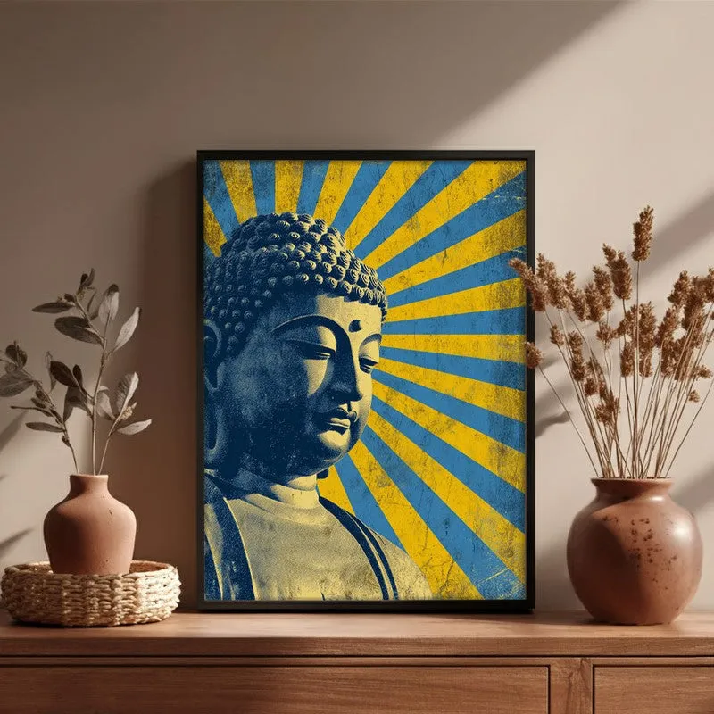 Buddha Celestial Petal II Mandala Archival Paper Wall Painting With Black Frame media 6