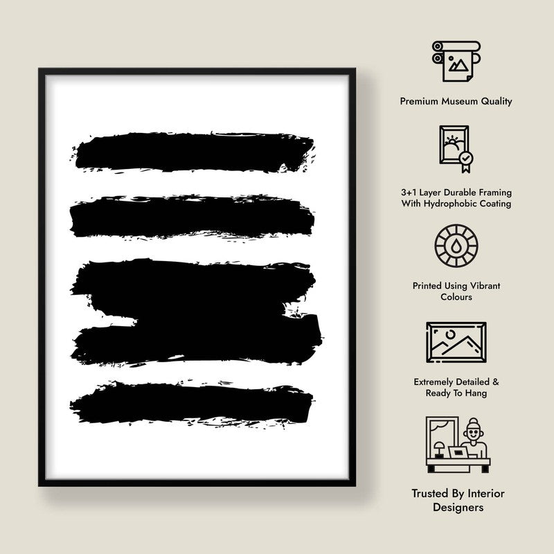 Doodle In Ink Framed Canvas Wall Painting media 7
