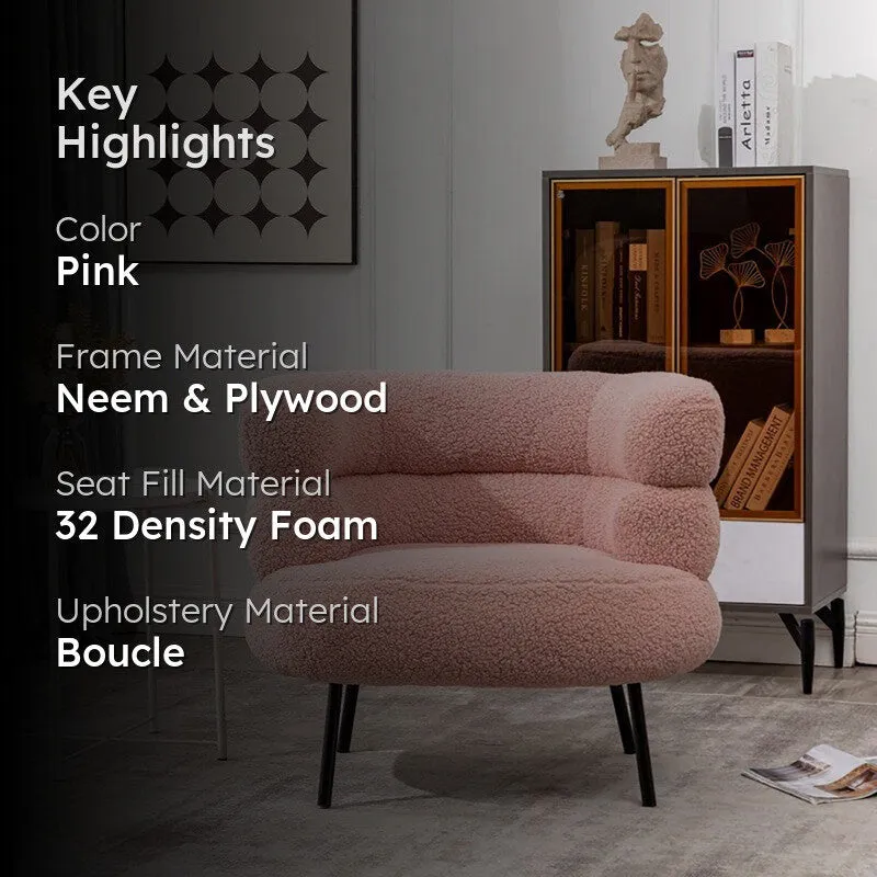 Clive Accent Chair - Pink media 2