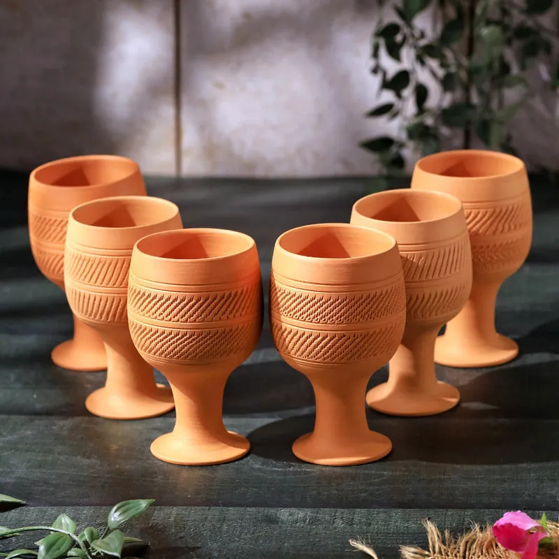TerraVino Terracotta Stem Glass - Set Of Six media 3